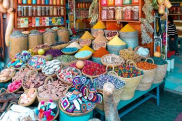 Items for sale in a Moroccan market
